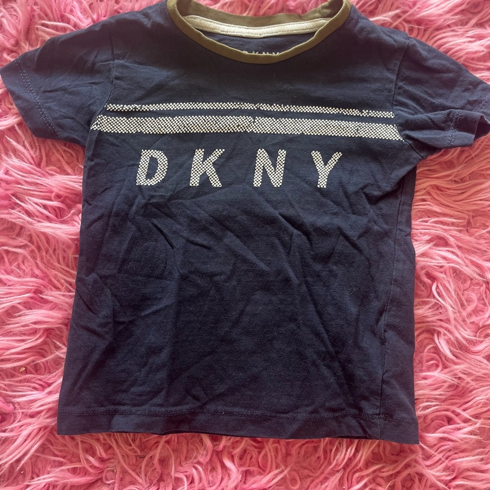 DKNY Blue Short Sleeve Tee with Logo